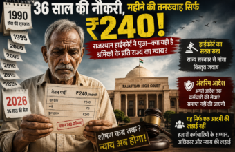 36 साल की नौकरी, महीने की तनख्वाह सिर्फ ₹240: राजस्थान हाईकोर्ट ने पूछा—क्या यही है श्रमिकों के प्रति राज्य का न्याय? Neewwss 1