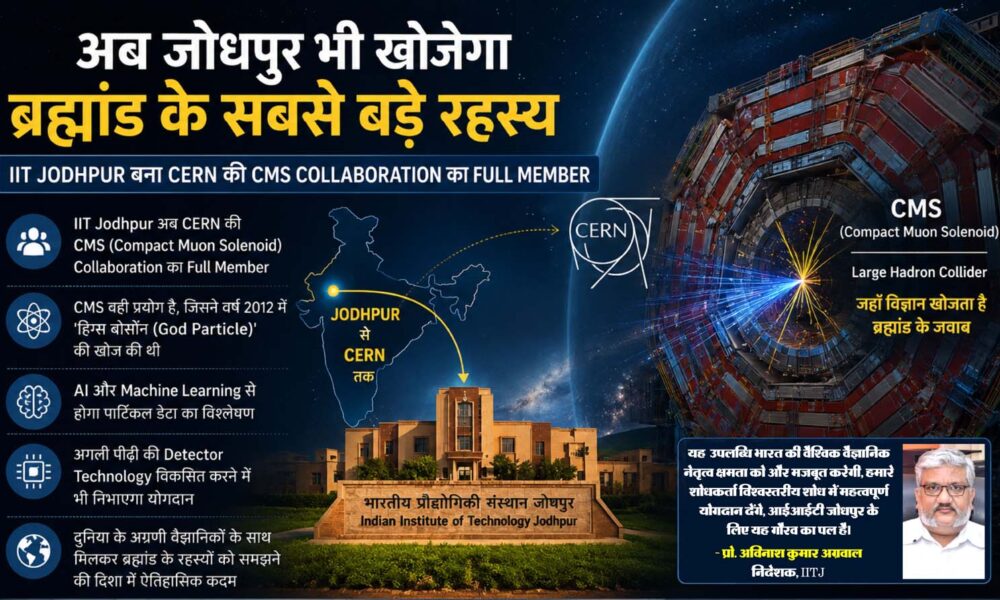 अब जोधपुर भी खोजेगा ब्रह्मांड के सबसे बड़े रहस्य, CERN में मिली ऐतिहासिक जिम्मेदारी jd5